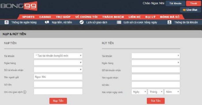 Nạp rút tiền an toàn, nhanh chóng