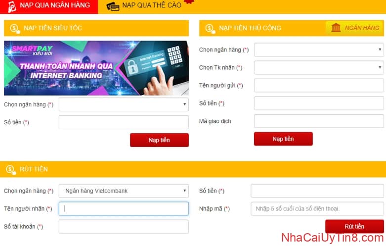Nạp tiền đơn giản, nhanh chóng