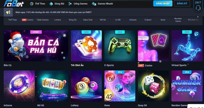 Nhà cái Fabet chất lượng với hàng ngàn trò chơi hiện đại, lôi cuốn