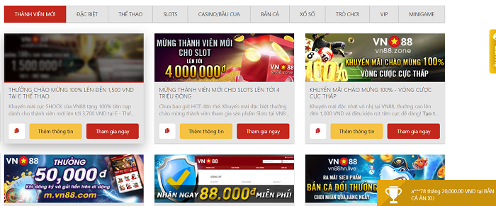 Nhà cái dành cho người chơi những ưu đãi khủng