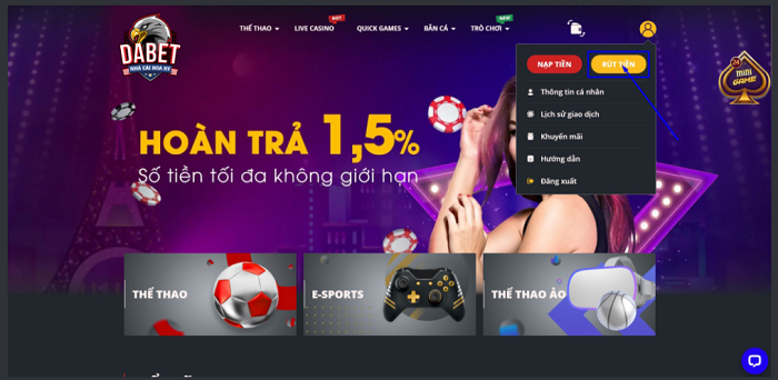 Rút tiền nhanh chóng, an toàn