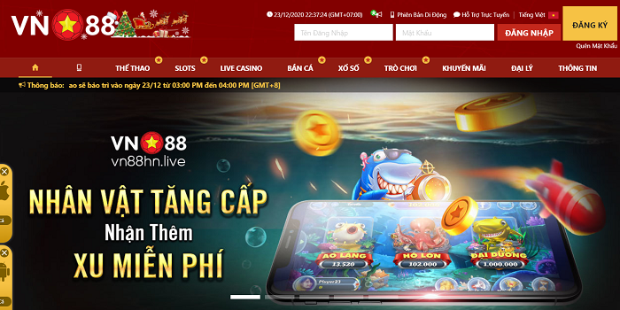 Giao diện lôi cuốn của Vn88