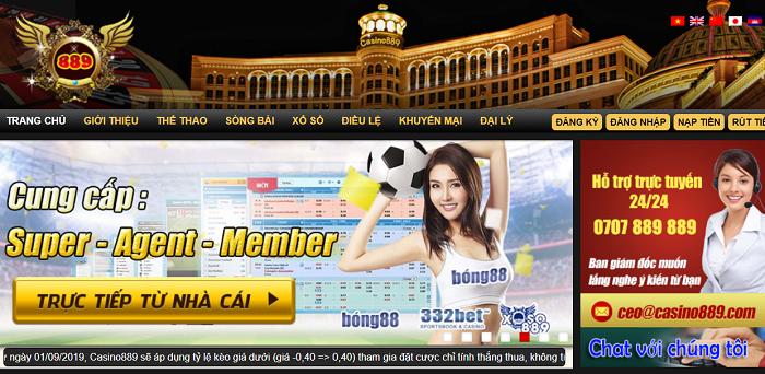 Casino889 sở hữu giao diện đặc sắc