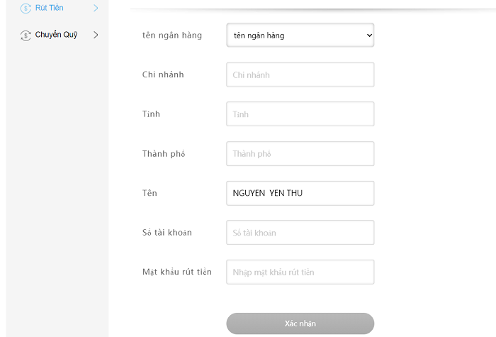Rút tiền dễ dàng và an toàn