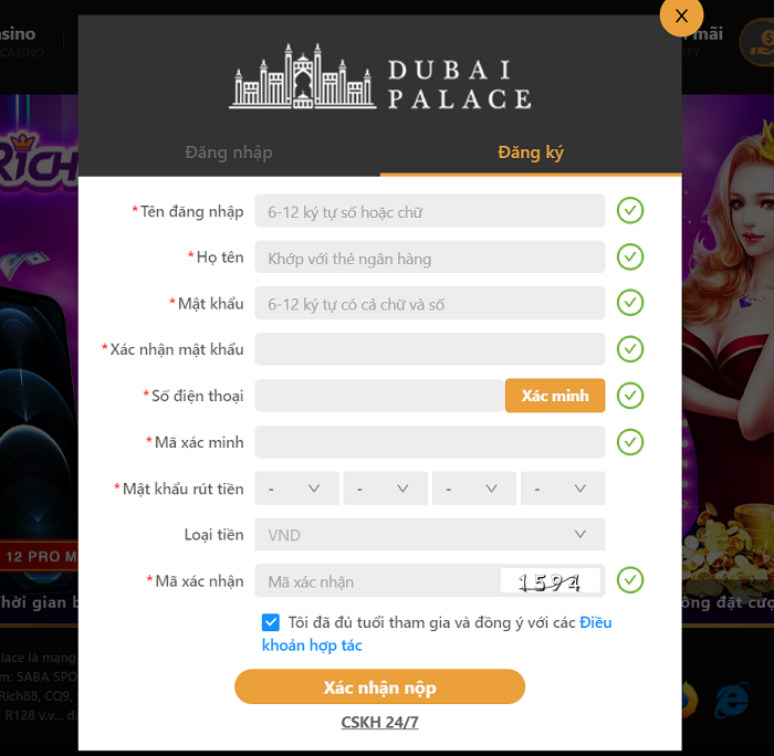 Đăng ký tài khoản mau lẹ