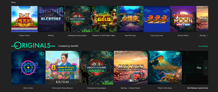 Bet365 có kho trò chơi vô cùng đa dạng