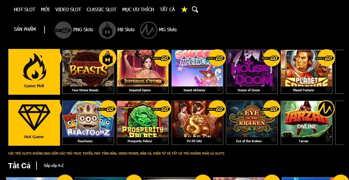 Hàng ngàn trò chơi hấp dẫn trên GDWBET