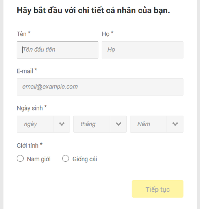 Đăng ký tài khoản cá cược dễ dàng