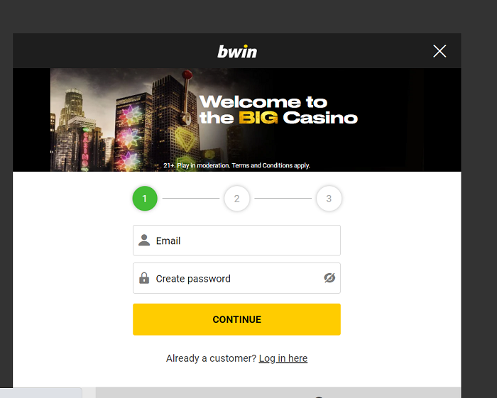 Đăng ký tài khoản Bwin