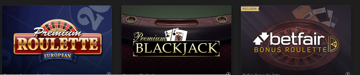 Betfair sở hữu nhiều trò chơi hấp dẫn