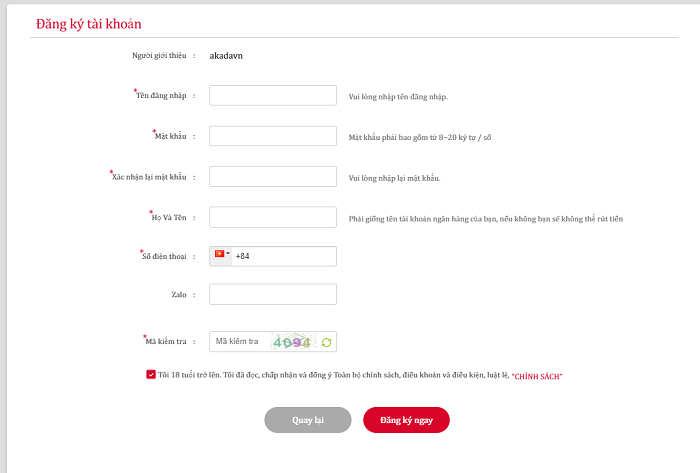 Đăng ký tài khoản AE888 dễ dàng