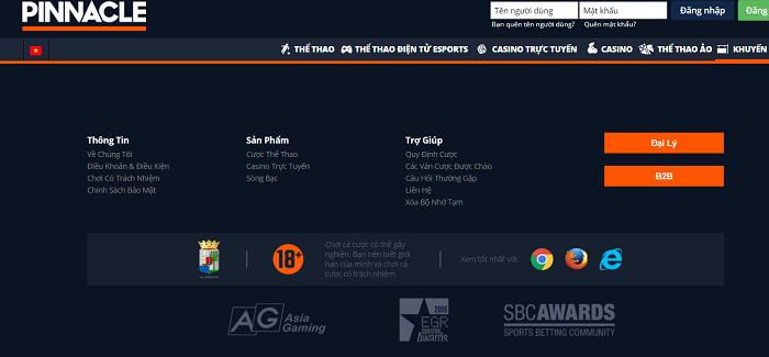 Những chính sách đảm bảo của Pinnacle