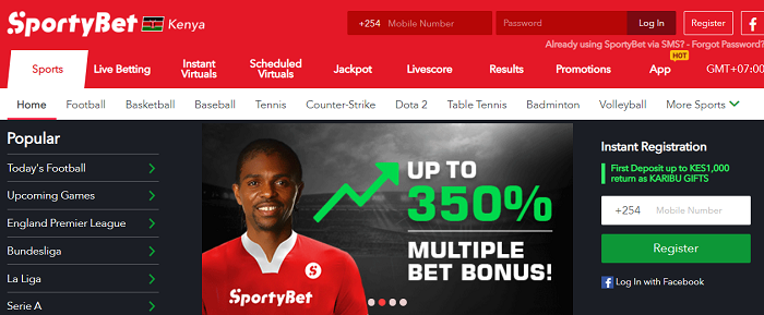 Giao diện bắt mắt của SportyBet