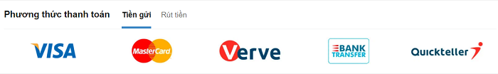 Các phương thức thanh toán của SportyBet
