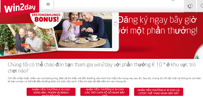Các chương trình khuyến mãi trên Win2day