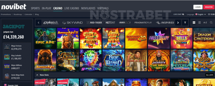 Nhiều trò chơi hấp dẫn trên Novibet