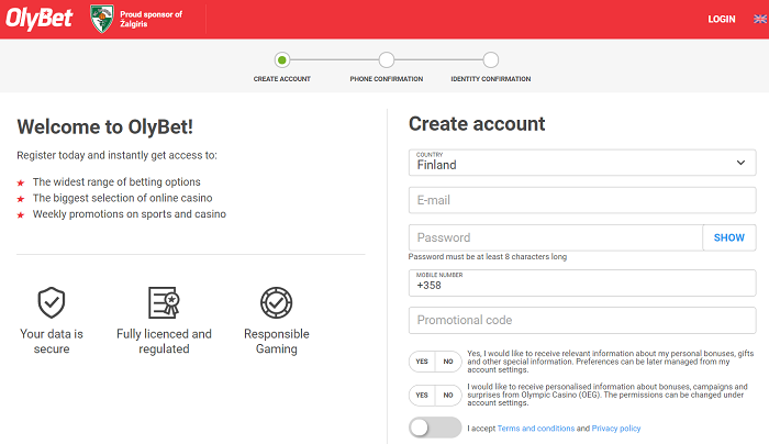 Cách đăng ký tài khoản cá cược