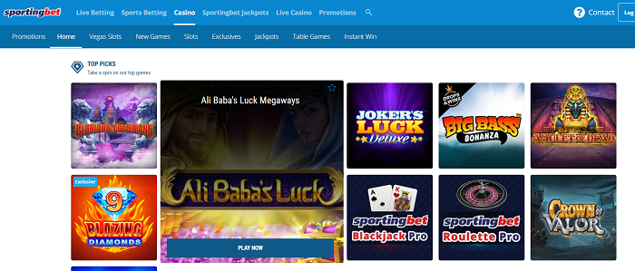 Sòng bạc trực tuyến trên Sportingbet