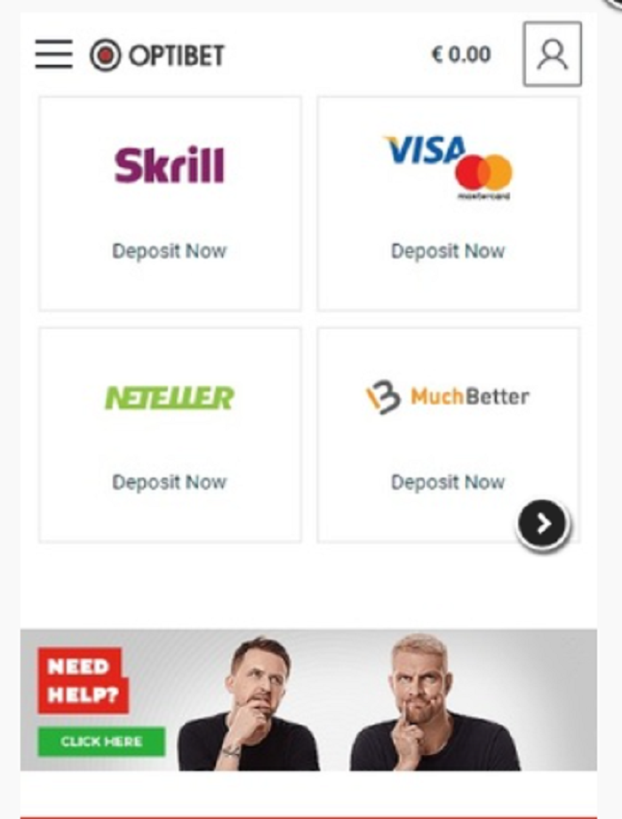 Các phương thức thanh toán trên Optibet