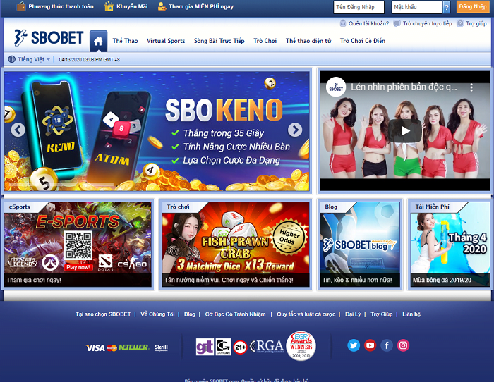 Sbobet có nhiều trò chơi hấp dẫn