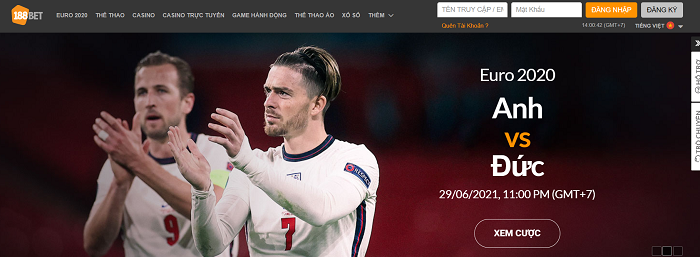 Giao diện nhà cái 188bet