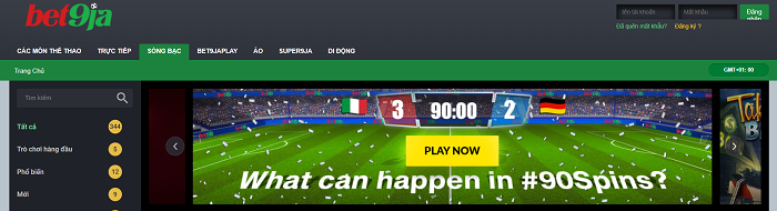 Giao diện thân thiện của nhà cái Bet9ja