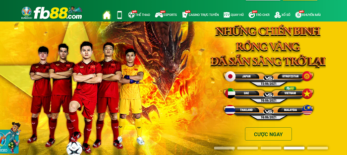 Giao diện rực rỡ của Fb88