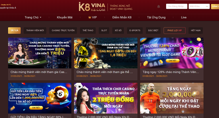 Các chương trình khuyến mãi hấp dẫn của K8