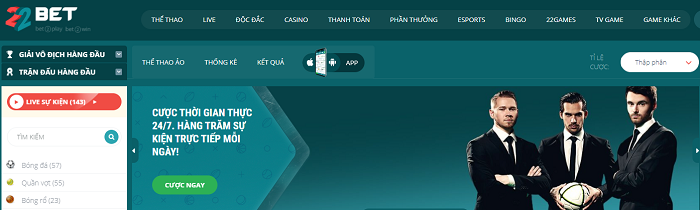 22Bet là sân chơi hợp pháp, an toàn