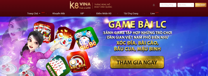 Giao diện đẹp mắt của K8