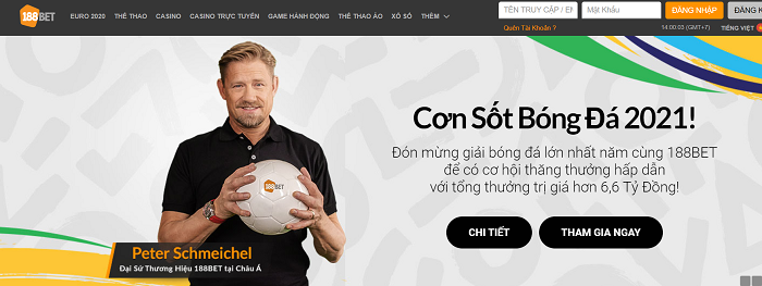 Nhà cái 188bet sôi động cùng Euro