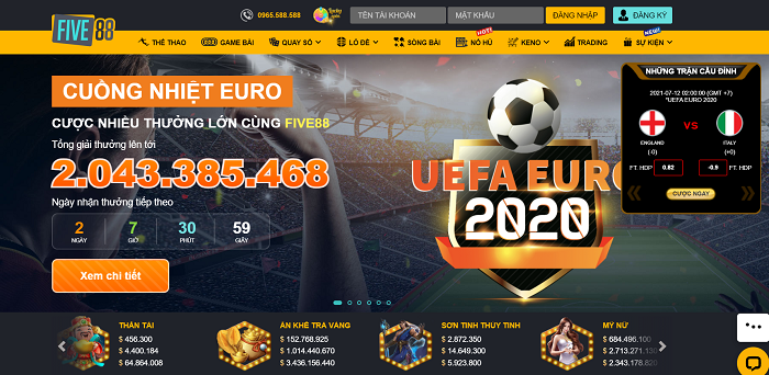 Five88 là nhà cái hàng đầu Châu Á