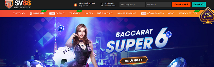 Hướng dẫn nạp tiền tại Sv88