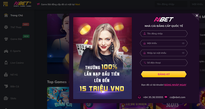 Cách đăng ký Nbet đơn giản, nhanh chóng