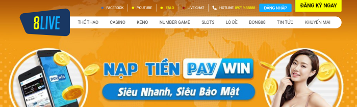 Nhà cái nạp tiền siêu nhanh - 8Live