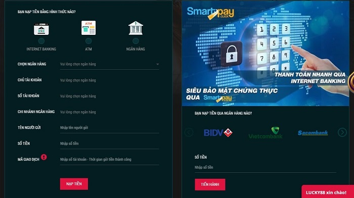 Hướng dẫn nạp tiền