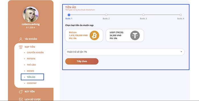 Nạp tiền ảo tại May88
