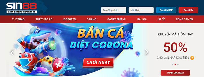 Các trò chơi tại Sin88 được cập nhật liên tục