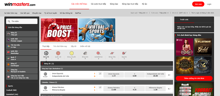 Hướng dẫn cách chơi cá cược tại Winmasters