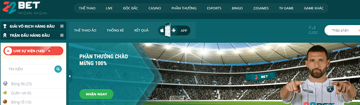 Hướng dẫn cách chơi cá cược tại 22bet