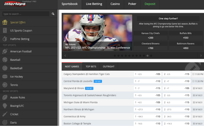 Đăng ký và nạp tiền để tham gia cá cược tại Intertops