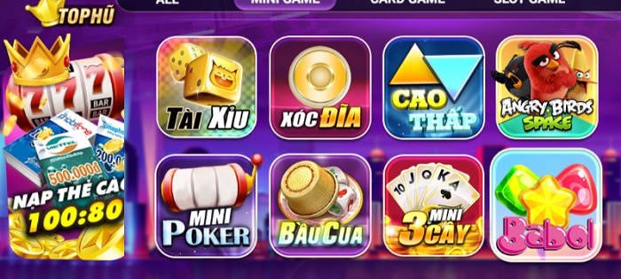 Kho trò chơi phong phú