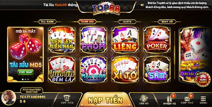 Các trò chơi tại Top88