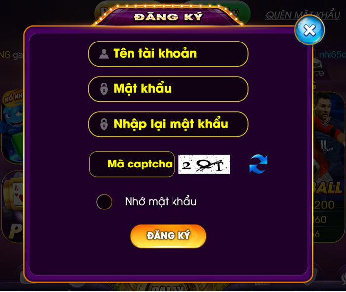 Đăng ký tài khoản Choang Club