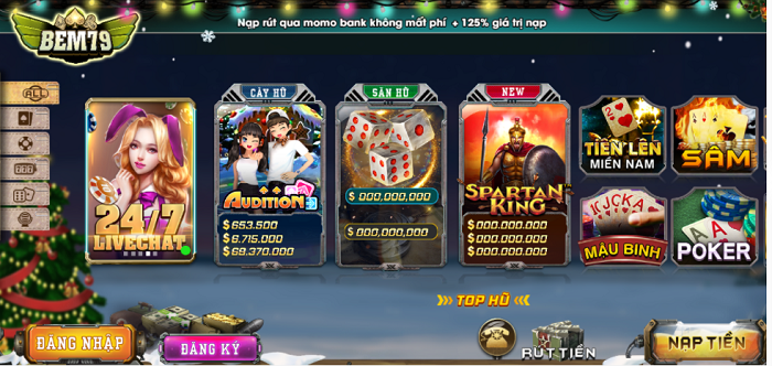 Bem79 Club sở hữu giao diện đỉnh cao