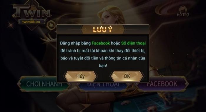 Đăng nhập chơi game dễ dàng