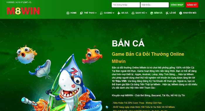 Nhà cái game bắn cá M8Win