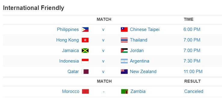 International Friendly