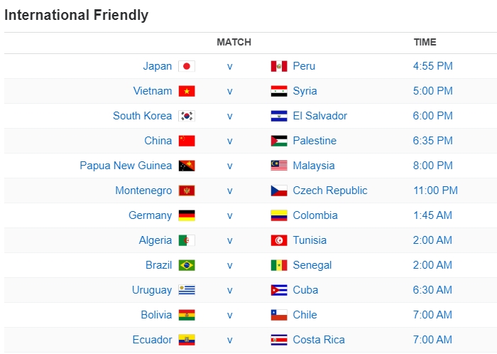 International Friendly
