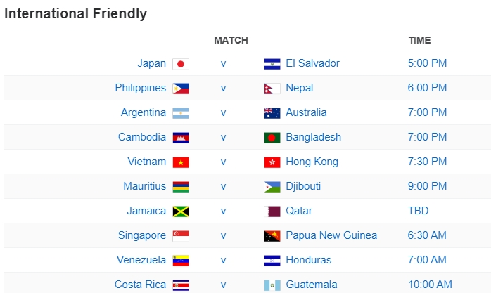 International Friendly
